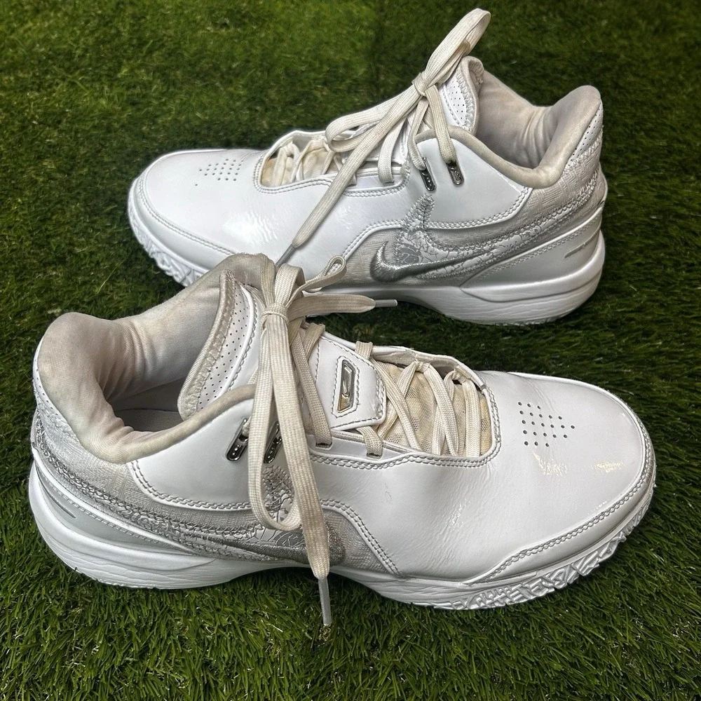 Nike Zoom LeBron NXXT Gen AMPD White‎ Metallic Silver FJ1566-102 Mens 9.5